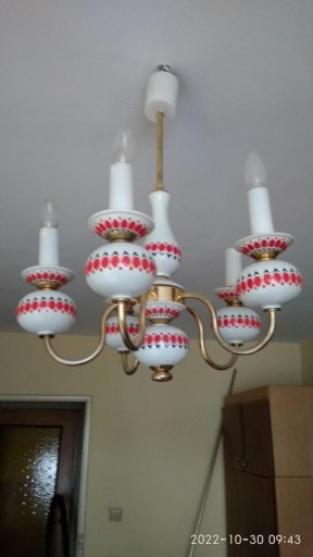 Zdjęcie oferty: Żyrandol 5 świec porcelana lampa