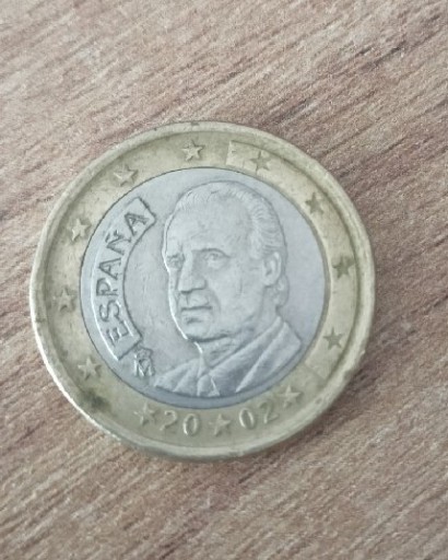 Zdjęcie oferty: Moneta 1 Euro z roku 2002, Hiszpania, 