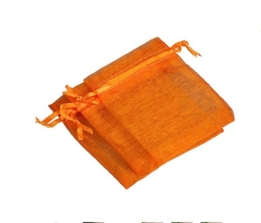 Zdjęcie oferty: Woreczki z organzy - Pomarańczowe - 50 szt 9x12 cm