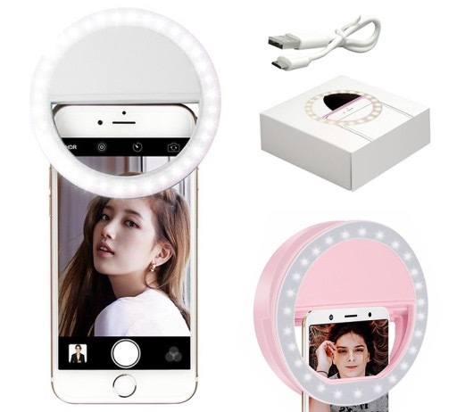 Zdjęcie oferty: Lampa pierścieniowa LED klips do zdjęć selfie 