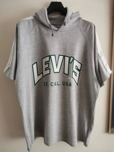 Zdjęcie oferty: Levi's logo szara bluza z krótkim rękawem hoodie 