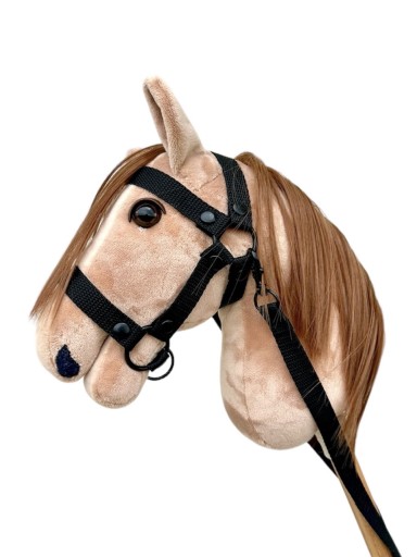 Zdjęcie oferty: Ogłowie czarne kantar wodze hobby horse A4 koń na kiju dodatki akcesoria