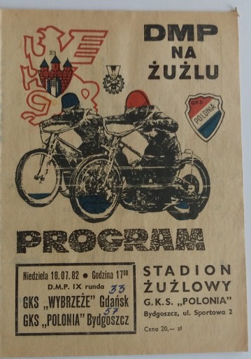 Zdjęcie oferty: DMP 1982 Polonia Wybrzeże żużel speedway 
