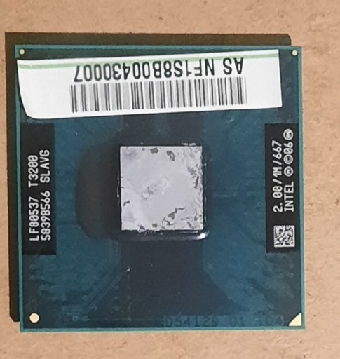 Zdjęcie oferty: Cpu procesor do laptopa intel t3200