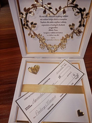 Zdjęcie oferty: Pudełko czek życzenia na ślub