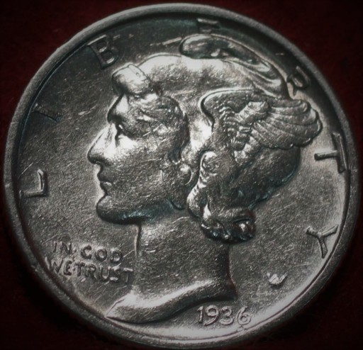 Zdjęcie oferty: 10 centów USA - One Dime- Mercury 1936 - menniczy