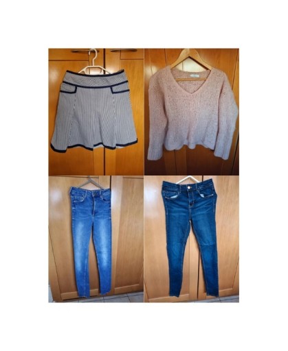 Zdjęcie oferty: Spónica, sweter, 2x spodnie jeansowe