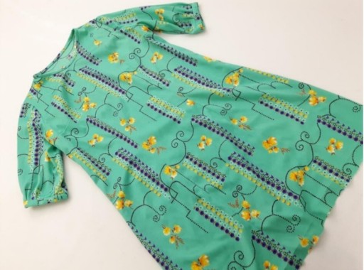 Zdjęcie oferty: SUKIENKA zielona w kwiaty handmade 44-46