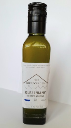 Zdjęcie oferty: Olej lniany tłoczony na zimno 250ml butelka