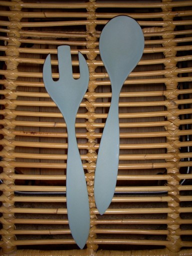 Zdjęcie oferty: Łyżki do serwowania sałaty 2 szt. niebieskie 30 cm