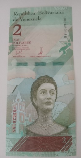 Zdjęcie oferty: Banknot 2 Bolivary - 2018 rok (UNC)