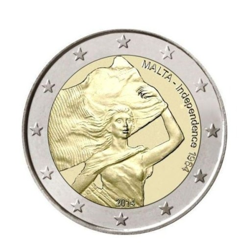Zdjęcie oferty: 2 euro Malta 2014 - Niepodległość - UNC