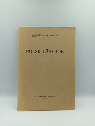 Zdjęcie oferty: Polsk Läsebok Gunnar Gunnarsson Józef Trypućko 44'