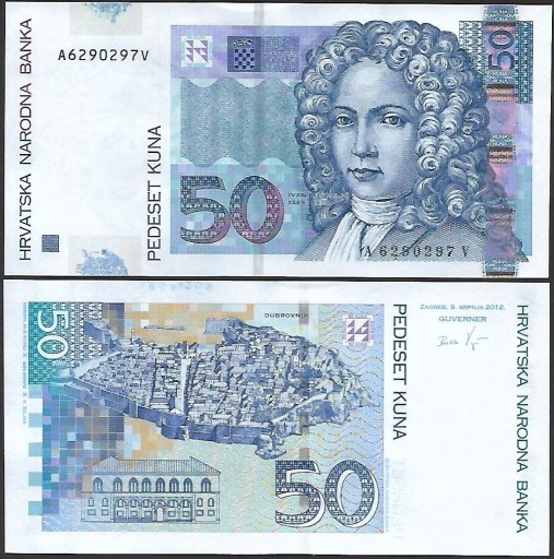 Zdjęcie oferty: * CHORWACJA 50 kuna 2012 P- 40 b UNC