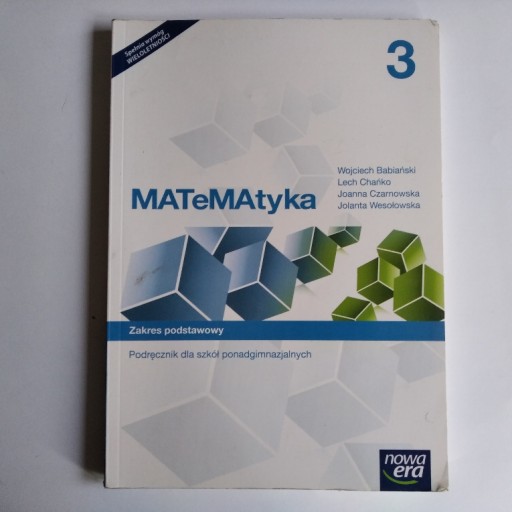 Zdjęcie oferty: Matematyka 3 Podręcznik Zakres podstawowy