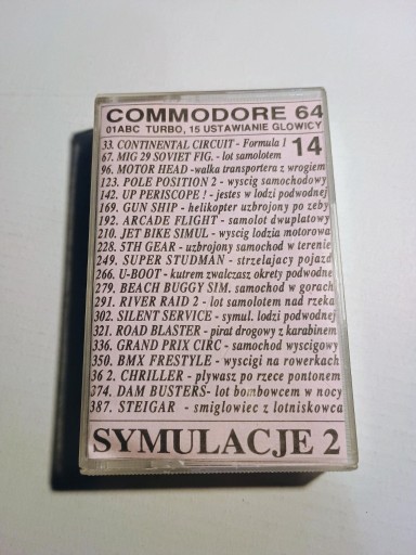 Zdjęcie oferty: WALDICO 14 Symulacje 2 - kaseta Commodore 64