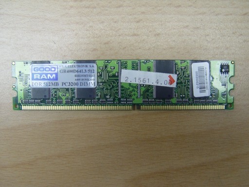 Zdjęcie oferty: Goodram 512MB (1x512MB) DDR 400MHz