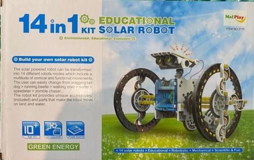 Zdjęcie oferty: 14 w 1 Edukacyjny Robot Solarny