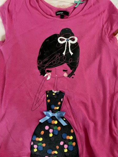 Zdjęcie oferty: Top bluzka aplikacja z dziewczynką cekinami tunika
