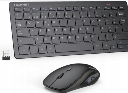Zdjęcie oferty: Zestaw klawiatura i mysz TeckNet czarny do laptopa Slim USB 