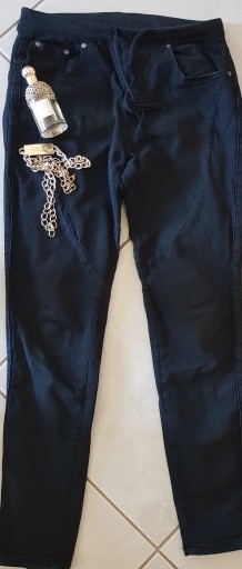 Zdjęcie oferty: Denim spodnie dżinsy elastyczne damskie granatowe