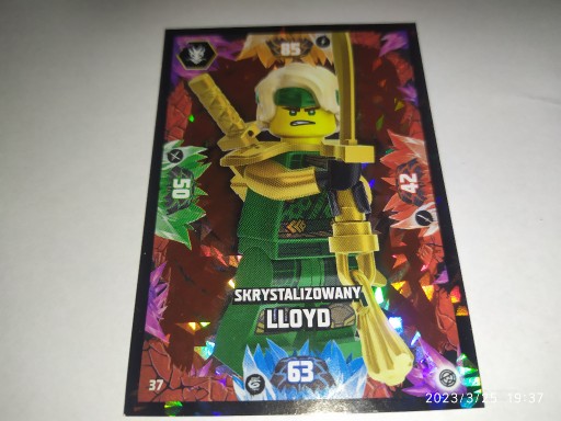 Zdjęcie oferty: Karta LEGO Ninjago S8 nr 37 Skrystalizowany LLoyd