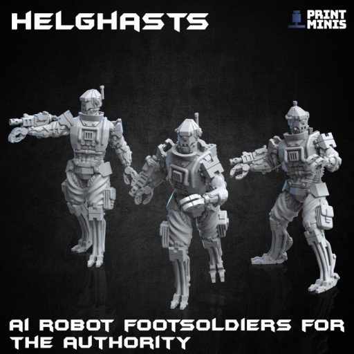 Zdjęcie oferty: Helghast Footsoldier Robots x3 - Print Minis 