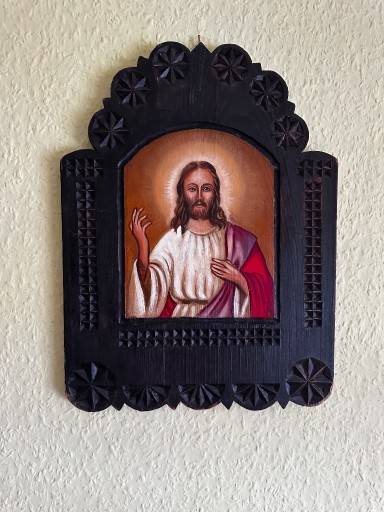 Zdjęcie oferty: Jezus malowany na drewnie