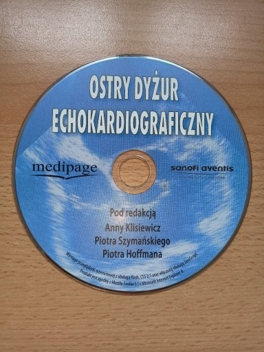 Zdjęcie oferty: Ostry dyżur echokardiograficzny płyta CD