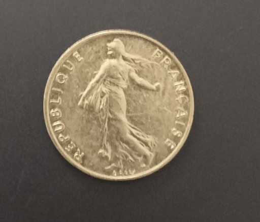 Zdjęcie oferty: 1/2 franka francuskiego 1986 rok