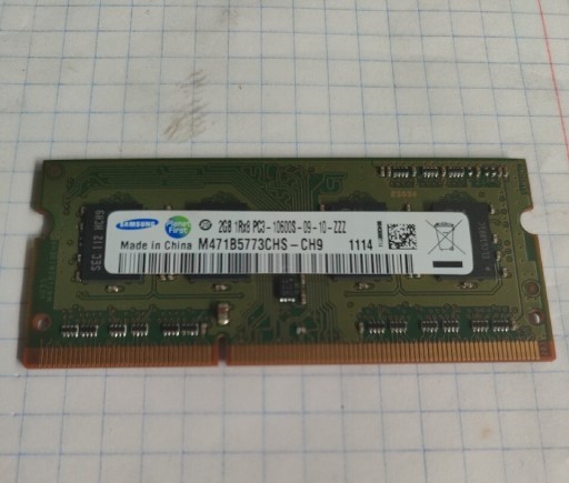 Zdjęcie oferty: Pamięć RAM Samsung 2GB DDR3