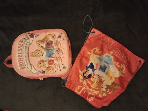 Zdjęcie oferty: Plecak jednokomorowy i worek księżniczki Disney