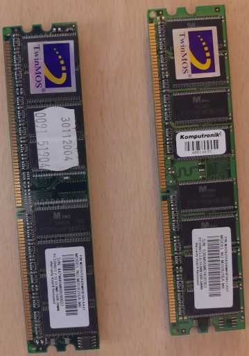 Zdjęcie oferty: DDR 512MB PC3200 (400) TwinMOS