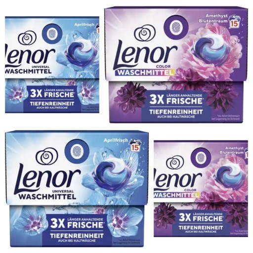 Zdjęcie oferty: Lenor zestaw do prania 4x15 color i universal 