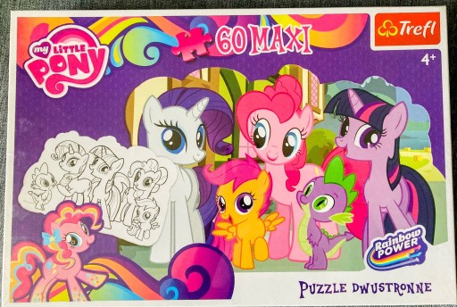 Zdjęcie oferty: My little pony puzzle dwustronne maxi 60 nowe