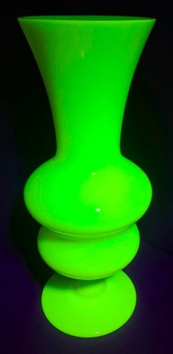 Zdjęcie oferty: Szkło uranowe opalinowe żółte wazon Portieux XIX/XX w RZADKOŚĆ