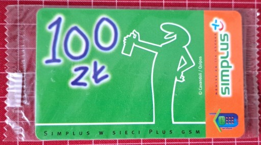 Zdjęcie oferty: Karta kolekcjonerska PRE-PAID simplus 100 zł.