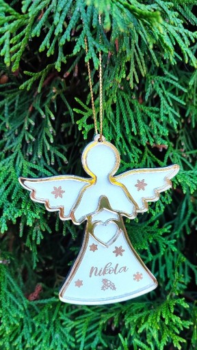 Zdjęcie oferty: Bombka aniołek,8cm, imię,Boże Narodzenie 