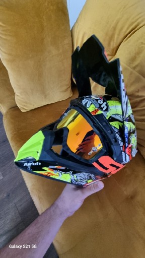 Zdjęcie oferty: Kask motocyklowy Airoh Cross Enduro Rower + google Scott