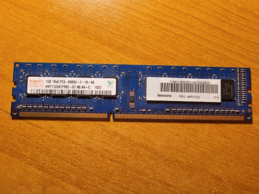 Zdjęcie oferty: Pamięć RAM DDR3 1066 MHz 1GB CL7 Hynix