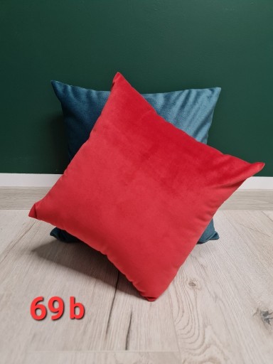 Zdjęcie oferty: D069b poszewki na poduszki 50x50 czerwona welwet
