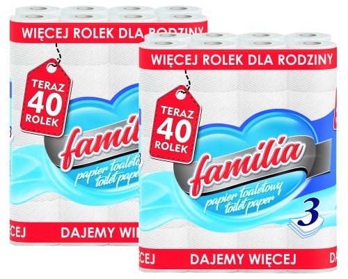 Zdjęcie oferty: Papier toaletowy 40R FAMILIA 3W - 80 Rolek