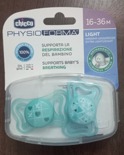 Zdjęcie oferty: Chicco Physio Light smoczek silikonowy16-36M 2szt.