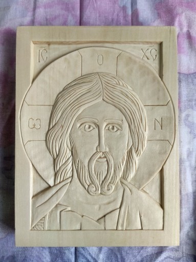 Zdjęcie oferty: Jezus Chrystus Pantokrator - Ikona, Płaskorzeźba
