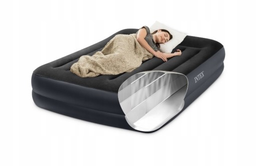 Zdjęcie oferty: Materac Dmuchany Dwuosobowy Łóżko do Spania z Pompką 230V Intex 64124ND