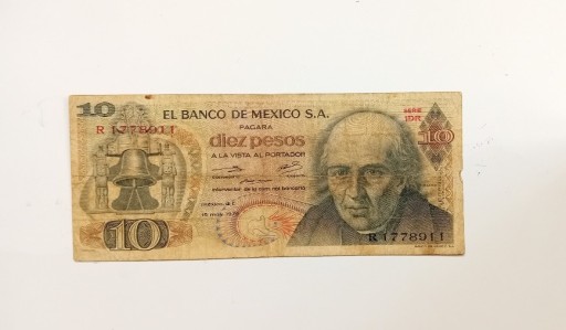 Zdjęcie oferty: 10 Pesos 1975 r Meksyk
