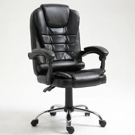 Zdjęcie oferty: Fotel obrotowy  - czarny skórzany 