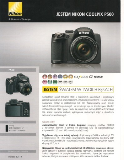 Zdjęcie oferty: Katalog Nikon P500