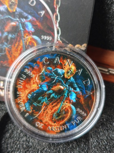 Zdjęcie oferty: Kanada maple leaf Burning Rider 1oz 2023