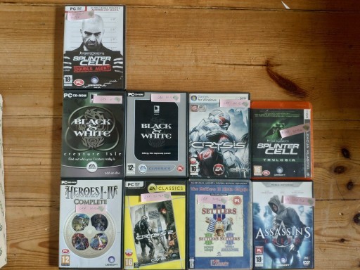 Zdjęcie oferty: GRY PC Black & White, Splinter Cell, Heroes